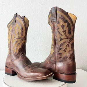 Rod Patrick Mens Cowboy Boots Size 10.5B Perro Loco Brown Western Leather Soles